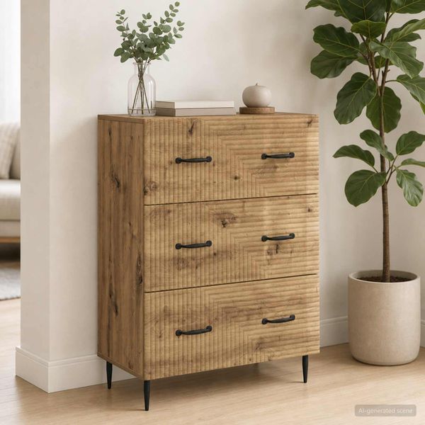 vidaXL Zásuvkový kabinet 66 x 34,5 x 89,5 cm Kompozitné drevo