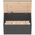 vidaXL Úložný box sivý 59,5x36,5x33 cm masívna borovica