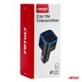 FM transmitter 1×USB-A 2×USB-C 12/24V AMiO-04651