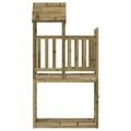 vidaXL Herná veža Hnedá 53 x 110,5 x 214 cm Masívne impregnované drevo