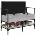 vidaXL Lavička na topánky sivá sonoma 85,5x42x57,5 cm kompozitné drevo