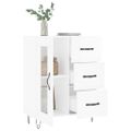 vidaXL Komoda lesklá biela 69,5x34x90 cm spracované drevo