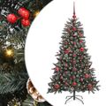 vidaXL Umelý vianočný stromček Zelená 120 cm PVC, plast a oceľ