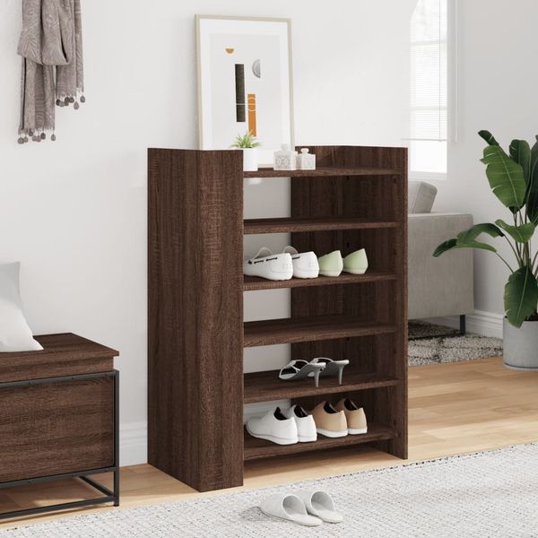 vidaXL Botník hnedý dub 74,5x37,5x100 cm kompozitné drevo
