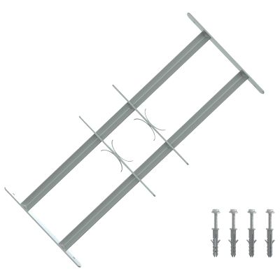 vidaXL Bezpečnostná mreža na okná s 2 priečkami 3 pcs 430-740 mm