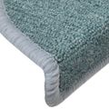 vidaXL Schodové rohože 15 ks 56x17x3 cm morsko modré polkruhové