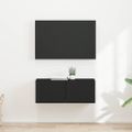vidaXL TV nástenná skriňa 2 ks Čierna Kompozitné drevo