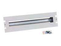 19 inštalačný panel 3U plechový DIN lišta s krytom RAL9005