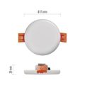 LED panel VIXXO 75mm, kruhový vstavaný biely, 6W neut. biela, IP65