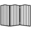 vidaXL Brána pre psa skladacia 3 panely čierna 150 cm topoľové drevo