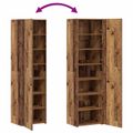 vidaXL Highboard Staré drevo 50 x 42,5 x 185 cm