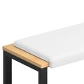 vidaXL Vankúš na lavičku Látka Biela Hĺbka 35 cm