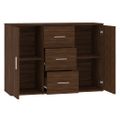 vidaXL Komoda hnedý dub 91x29,5x65 cm spracované drevo