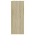 vidaXL Knižnica s 2 policami,biela a sonoma 40x30x76,5cm, drevotrieska