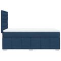 vidaXL Posteľný rám boxsping s matracom modrý 80x200 cm látka