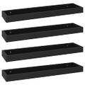 vidaXL Terasové nástenné police 4 ks čierne 60x15x4 cm MDF