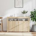 vidaXL Komoda s LED svetlami dub sonoma 115,5x30x75 cm