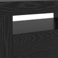 vidaXL TV skrinka s LED svetlami, čierny dub 120x35x40 cm, umelé drevo