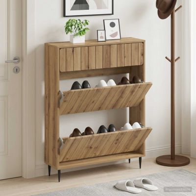 vidaXL Skriňa na topánky ZWOLLE 78 x 24 x 103 cm Kompozitné drevo