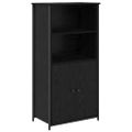 vidaXL Highboard Čierny dub 62 x 36 x 121,5 cm Kompozitné drevo