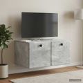 vidaXL Nástenná TV skrinka 59,5 x 41 x 30 cm Betónovo sivá