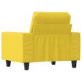 vidaXL Jednomiestna pohovka, svetložltá 60 cm, látka