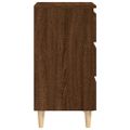 vidaXL Nočné stolíky nohy z masívneho dreva 2 ks hnedý dub 40x35x69cm