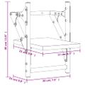 vidaXL Nástenné police s tyčami 2 ks čierne 20x25x30 cm