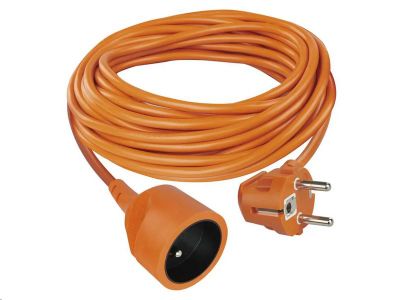 Prodlužovací kabel EMOS P01110 spojka 10 m / 1 zásuvka / oranžový / PVC / 250 V / 1,5 mm2