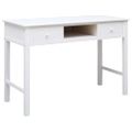 vidaXL Písací stôl biely 110x45x76 cm drevený