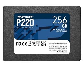 PATRIOT P220/256GB/SSD/2.5"/SATA/3R SSD disk, interný, 256GB, 2,5", SATA III, 7mm