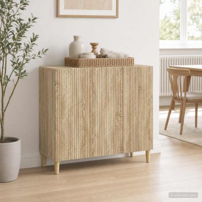 vidaXL Servírovacia skriňa Dub sonoma 89 x 34,5 x 80 cm