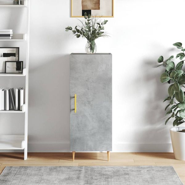 vidaXL Komoda betónovo sivá 34,5x34x90 cm spracované drevo