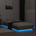 vidaXL Posteľový rám s LED Sivý Sonoma 80 x 200 cm Kompozitné drevo
