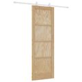 vidaXL Posuvné dvere Prírodná a biela 73,5 x 211 cm Borovicový masív