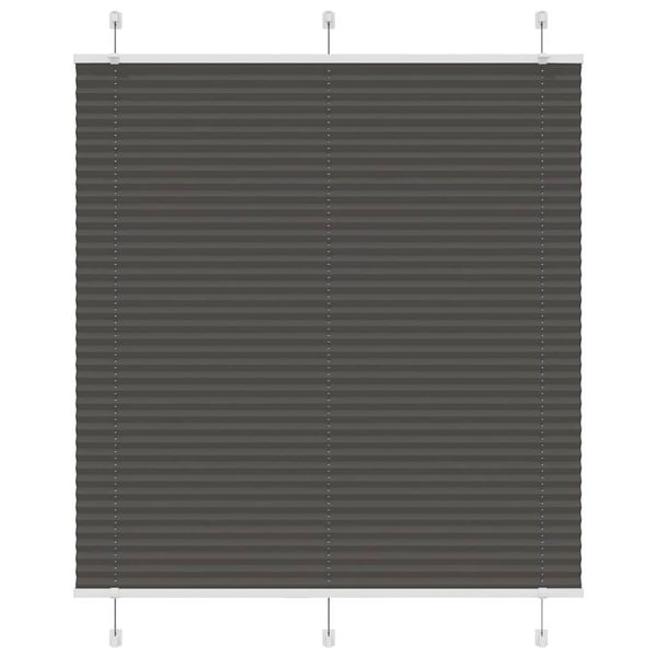 vidaXL plisovaná roleta čierna 120x150 cm Šírka látky 119,4 cm