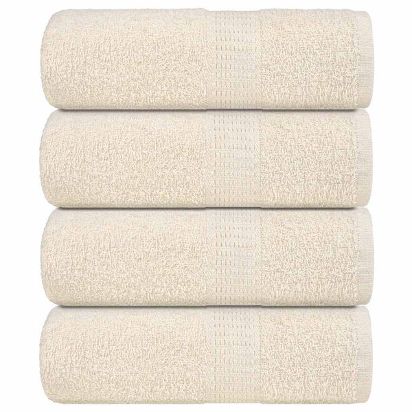 vidaXL Utierky na umývanie FROGN 4 ks krémové 30x30 cm 360 g/m²