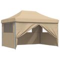 vidaXL Párty stan 279 x 410 x 315 cm Béžová Oxfordská látka
