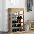 vidaXL Regál na topánky dub artisan 60x30x98 cm kompozitné drevo