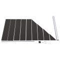 vidaXL Plotový panel WPC 95x(105-180) cm čierny
