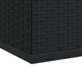 vidaXL Záhradný box na vankúše z polyratanu 291x100,5x104 cm čierny