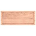 vidaXL Kúpeľňová doska bledohnedá 100x40x(2-6) cm ošetrený masív