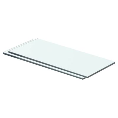 vidaXL Poličky 2 ks panel z priehľadného skla 40x12 cm