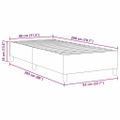 vidaXL Platformový rám postele Krémová 80 x 200 cm Kordúrová tkanina