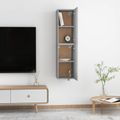 vidaXL | Nástenný TV kabinet | 2 pcs Betónová šedá 31 x 30 x 60 cm