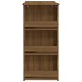 vidaXL Barový stôl+regál, hnedý dub 102x50x103,5 cm, kompozitné drevo