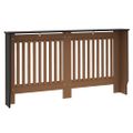 vidaXL Kryt radiátora 2 ks Čierna 152 x 19 x 81,5 cm Kompozitné drevo