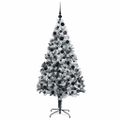 vidaXL Umelý vianočný stromček Biela 180 cm PVC a Oceľ a Plast