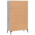 vidaXL Vysoká skrinka sivý dub sonoma 69,5x31x115 cm kompozitné drevo