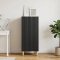 vidaXL Servírovacia skriňa Čierna 33 x 34,5 x 90 cm Kompozitné drevo